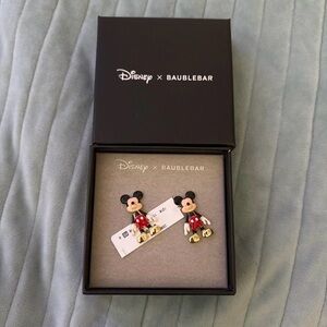 BaubleBar Disney Mickey Mouse Earrings - Red, Black, Gold
